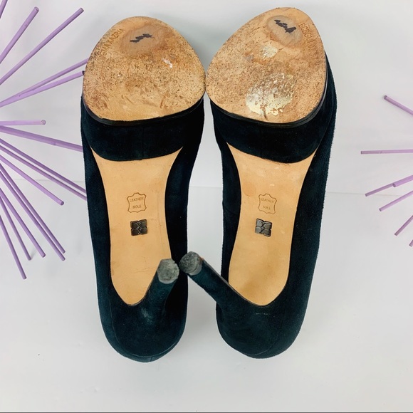 BCBGMaxAzria / Black Wood Stack Platform Heel - Picture 8 of 8